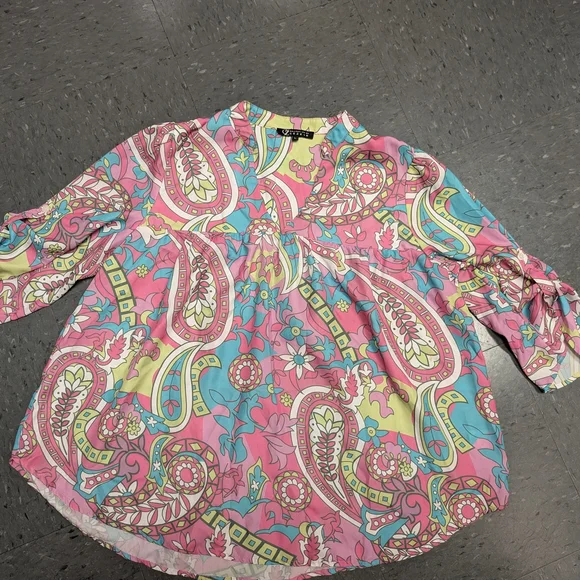 Colorful Paisley Women's Blouse - Picture 1 of 3